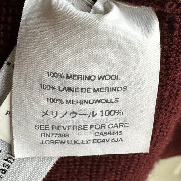 J. Crew Merino Wool Sweater Blazer Burgundy - Picture 9 of 9